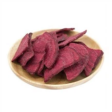 Croustilles de patates douces violettes frites sous vide