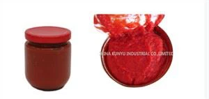 Pâte de tomate en pot de verre de haute qualité