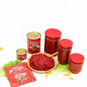 Pâte de tomate biologique dans un bocal en verre de haute qualité